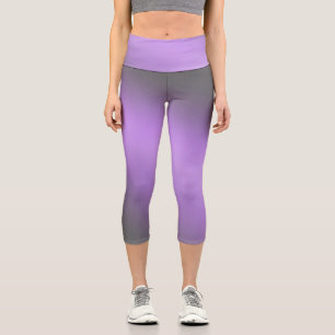 lila grauer Mondlichtombre-Effekt Capri Leggings