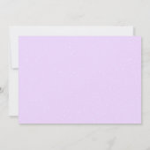 Lila graues florales Winter ONEderland Foto Einladung (Rückseite)