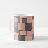 Lila-graues geometrisches Muster Kaffeetasse (Vorderseite Links)