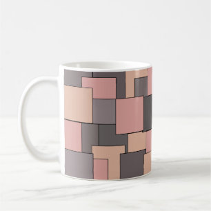 Lila-graues geometrisches Muster Kaffeetasse