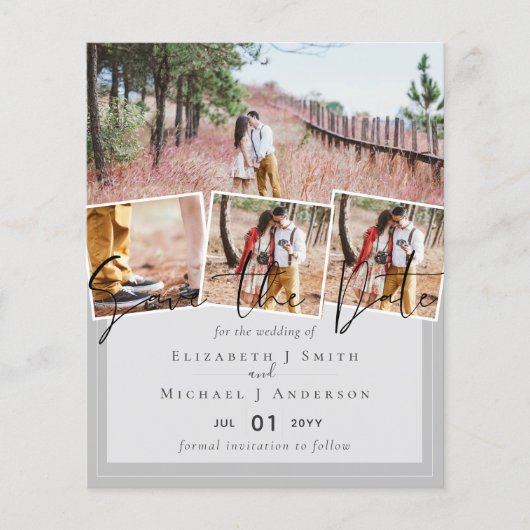 Lila Graufarben-Trends-Hochzeit (Vorderseite)