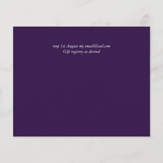 Lila Graufarben-Trends-Hochzeit (Rückseite)