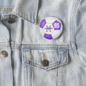 lila Graufußball-personalisiert Button (Beispiel)