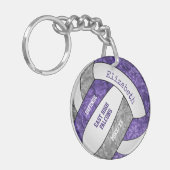 lila Graugürtel-Volleyball Schlüsselanhänger (Vorderseite links)
