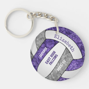 lila Graugürtel-Volleyball Schlüsselanhänger