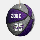 lila Graumädchen - Basketball Keramik Ornament (Links)
