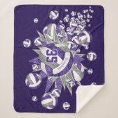 lila Graumädchen Sportstar Volleyball Blowout Sherpadecke (Vorderseite)