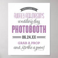 Lila Gray Custom Wedding Foto Booth Sign