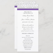 Lila-Gray-Damask-Hochzeitsprogramm Programm (Vorne/Hinten)