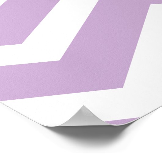 Lila Gray Zickzack Custom Poster (Ecke)