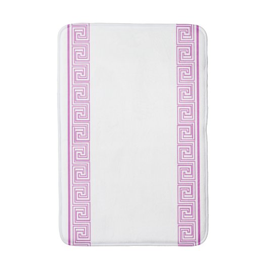 Lila Grecian Frieze Design Badematte (Vorderseite Vertikal)