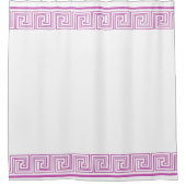 Lila Grecian Frieze Design Duschvorhang (Vorderseite)