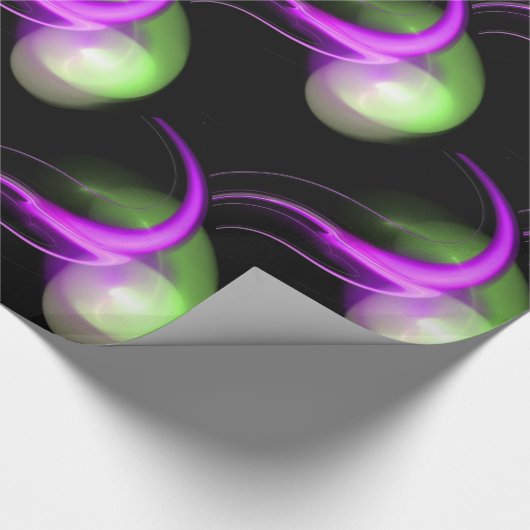 LILA GREEN ALIEN PEARLS GESCHENKPAPIER (Ecke)