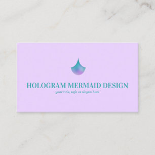 Lila Green Aquamarin Mermaid Hologram Visitenkarte
