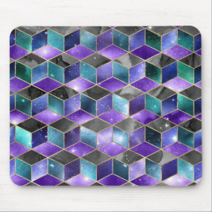 LILA GREEN BLAU GEOMETRISCHE PATTER MOUSEPAD