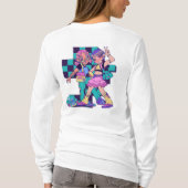 Lila & Green Bold Girl T - Shirt . (Rückseite)