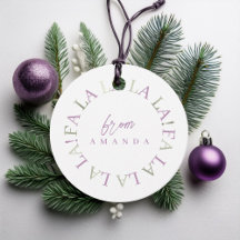 Lila Green Christmas Fa La ID1009