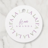 Lila Green Christmas Fa La ID1009 Geschenkanhänger (Vorderseite)