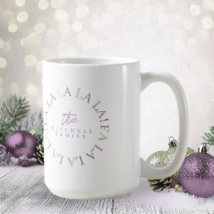 Lila Green Christmas Fa La ID1009 Kaffeetasse