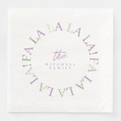 Lila Green Christmas Fa La ID1009 Serviette (Vorderseite)