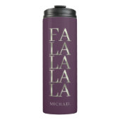 Lila Green Christmas Fa La ID1009 Thermosbecher (Vorderseite)