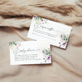 Lila Green Diaper Umschließungskarte Begleitkarte