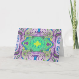 Lila Green Fantasy Grußkarte Karte