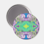Lila Green Fantasy Magnet (Vorderseite/Rückseite)
