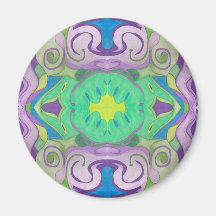 Lila Green Fantasy Magnet