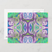 Lila Green Fantasy Postcard Postkarte (Vorne/Hinten)
