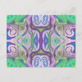 Lila Green Fantasy Postcard Postkarte