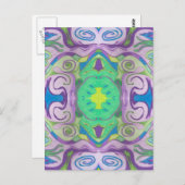 Lila Green Fantasy Postcard Postkarte (Vorne/Hinten)