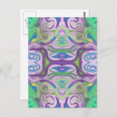 Lila Green Fantasy Postcard Postkarte (Vorne/Hinten)