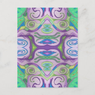 Lila Green Fantasy Postcard Postkarte