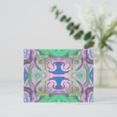 Lila Green Fantasy Postcard Postkarte (Stehend Vorderseite)