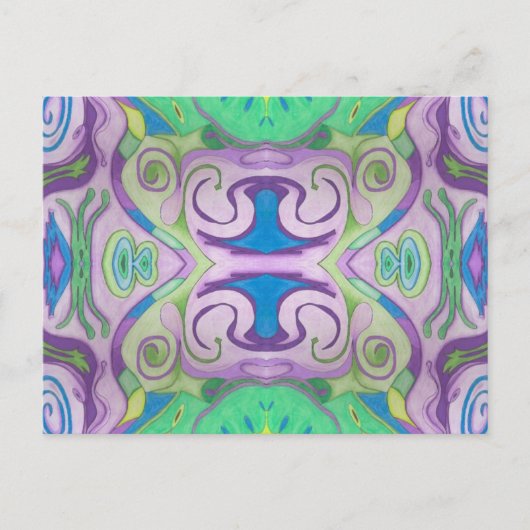 Lila Green Fantasy Postcard Postkarte (Vorderseite)