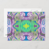 Lila Green Fantasy Postcard Postkarte (Vorne/Hinten)