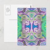 Lila Green Fantasy Postcard Postkarte (Vorne/Hinten)