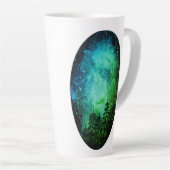 Lila & Green Galaxy Latte Tasse (Rechte Ecke)