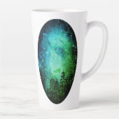 Lila & Green Galaxy Latte Tasse (Rechts)