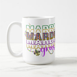 LILA GREEN GOLD GLITZER SEHEN MARDI GRAS KAFFEETASSE