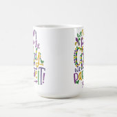 LILA GREEN GOLD GLITZER SEHEN MARDI GRAS KAFFEETASSE (Mittel)