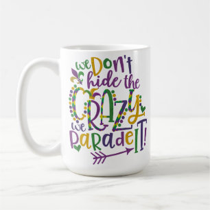 LILA GREEN GOLD GLITZER SEHEN MARDI GRAS KAFFEETASSE