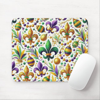 LILA GREEN GOLD GLITZER SEHEN MARDI LILIE MOUSEPAD