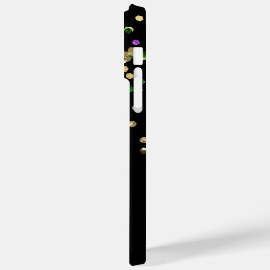 LILA GREEN GOLD MARDI GRAS CUPCAKE Case-Mate iPhone HÜLLE (Rückseite / Links)