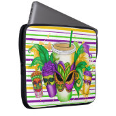 LILA GREEN GOLD MARDI GRAS CUPS LAPTOPSCHUTZHÜLLE (Vorne Rechts)