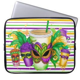 LILA GREEN GOLD MARDI GRAS CUPS LAPTOPSCHUTZHÜLLE