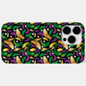 LILA GREEN GOLD MARDI GRAS FEATHERS Case-Mate iPhone HÜLLE (Rückseite (Horizontal))