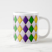 Lila Green Gold Mardi Gras Harlequin Tasse (Rechts)