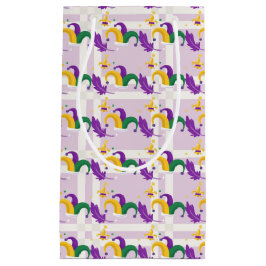 LILA GREEN GOLD MARDI GRAS JESTERS HATS KLEINE GESCHENKTÜTE